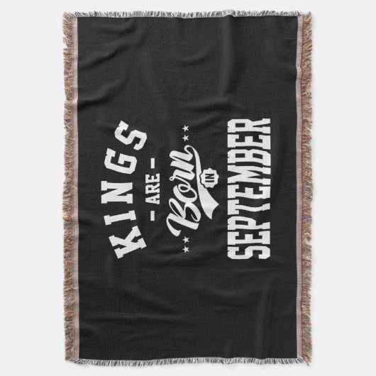 メンズ・キング生まれは9月の誕生日・ギフト スローブランケット (正面縦)
