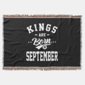メンズ・キング生まれは9月の誕生日・ギフト スローブランケット (正面)
