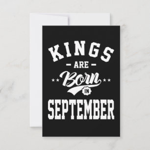 メンズ・キング生まれは9月の誕生日・ギフト 出欠カード