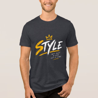 メンズ クラウン グラフィック スタイル タイポグラフィー ブラックTシャツ トライブレンドTシャツ