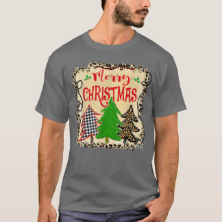 メンズ クリスマスツリー ヒョウ柄 レディース 楽しいクリスマス Tシャツ