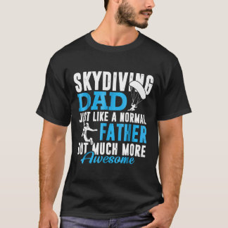 メンズ クールお父さん スカイダイビング ギフト 服 お父さん スカイダイバー Tシャツ