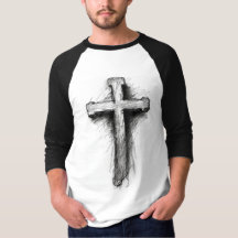 メンズ グラフィック クロス柄 野球Tシャツ