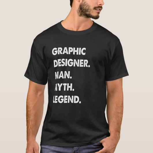 メンズ グラフィック デザイナー マン ミス レジェンド Tシャツ (正面)