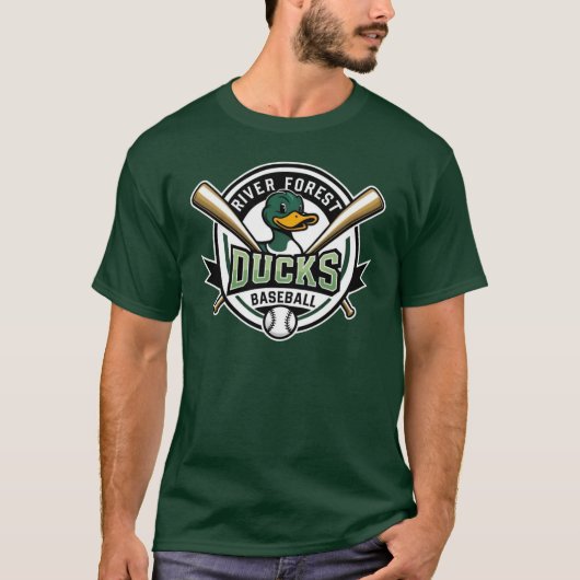 メンズ グリーン ダック Tシャツ (正面)