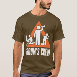 メンズ グルームス クリュー グルーム グルームズメン バチェラー パーティー Tシャツ