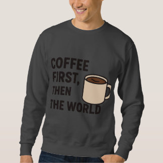 メンズ コーヒー 引用 フーディー スウェットシャツ