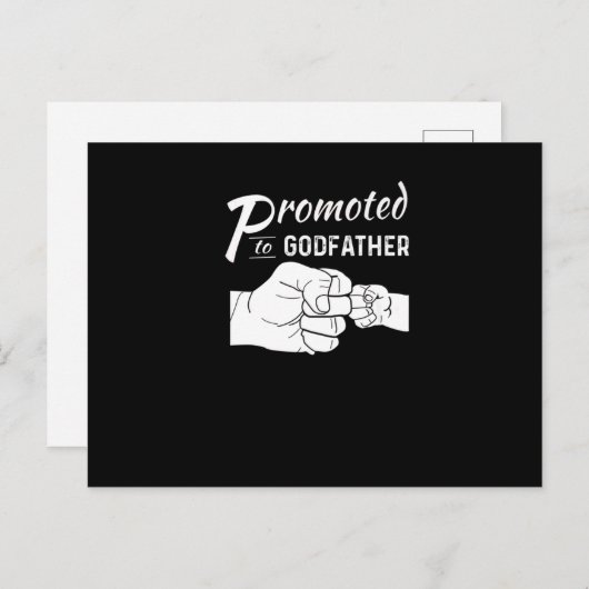 メンズ，ゴッドファーザーに昇進，父の父の日の贈り物 案内ポストカード (正面/裏面)