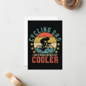 メンズ サイクリング パパ 自転車 ライダー & サイクリスト 父の日 ノートカード (正面/裏面インサイチュ)