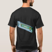 メンズ "サブスペースに接続" ブラックTシャツ Tシャツ (裏面)