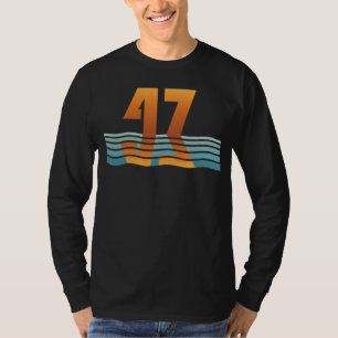 メンズ サンセット 47 ロングスリーブ T シャツ、バージョン 2 Tシャツ