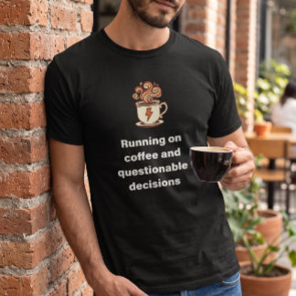 メンズ サーカスティック コーヒー 引用Tシャツ | ランニング Tシャツ