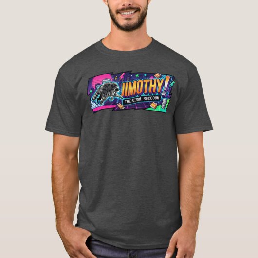 メンズ ジモシー・アライグマTシャツ Tシャツ (正面)