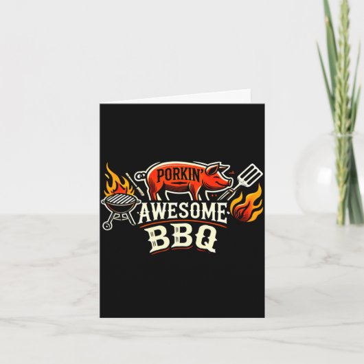 メンズ ジョーク BBQ スモーカー 肉 スモーキング ツール グリル カード (正面)