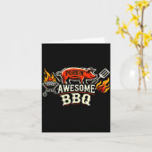 メンズ ジョーク BBQ スモーカー 肉 スモーキング ツール グリル カード (黄色い花)