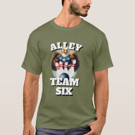 メンズ スポーツ ボウリング おもしろ ノベルティ ALLEY TEAM SIX Tシャツ