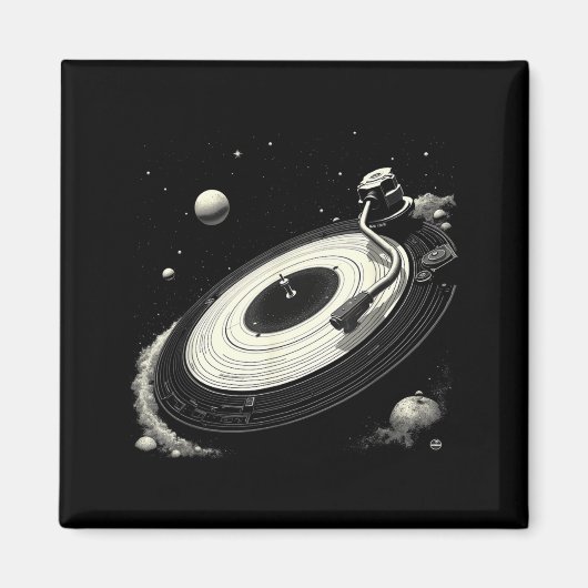 メンズ ソーラーシステム レコード スペースDJ マグネット (正面)