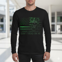 メンズ タクティカル ガズデンスカル ロングスリーブTシャツ