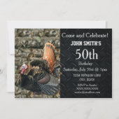 メンズ ターキー ハンティング カモ バースデー インビテーション (正面)