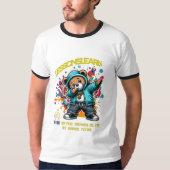 メンズ ダビング 未来の教訓 リンガーTシャツ Tシャツ (正面)