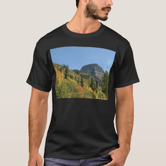 メンズ ダークTシャツ グレイシャー国立公園の秋 Tシャツ (正面)