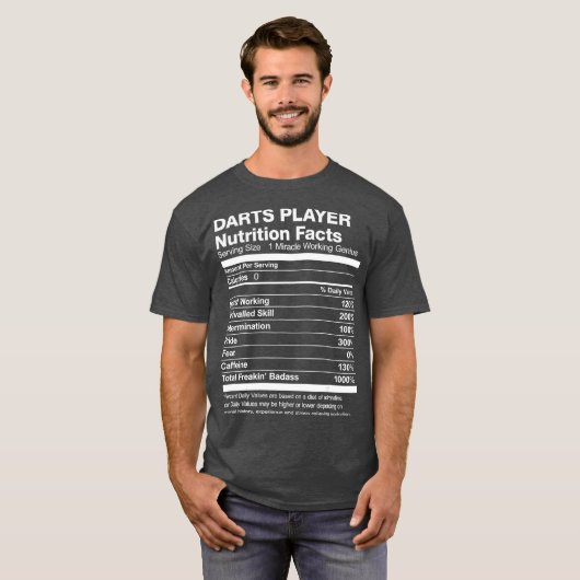 メンズ・ダーツ選手栄養おもしろい情報 Tシャツ (正面フル)
