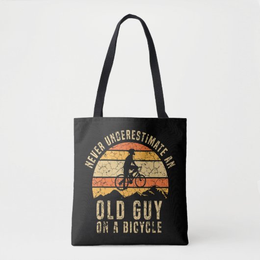 メンズ・ネバー・おもしろいサイクリングTシャツ・アー トートバッグ (正面)