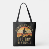 メンズ・ネバー・おもしろいサイクリングTシャツ・アー トートバッグ (裏面)