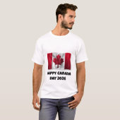 メンズ ハッピー カナダ・デイ Tシャツ (正面フル)