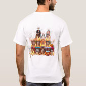 メンズ ハロウィン パーティー おばけ Tシャツ (裏面)