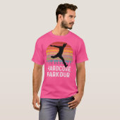 メンズ ハードコア パルクール レトロ Tシャツ (正面フル)