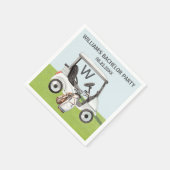 メンズ バチェラーパーティー ゴルフ テーマ モノグラム スタンダードカクテルナプキン (角)