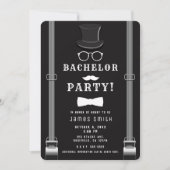 メンズ バチェラーパーティー ヒップスター サスペンダー 招待状 (正面)