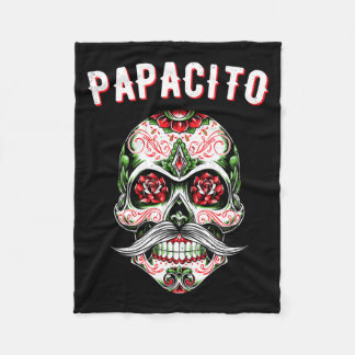 メンズ パパシト ドクロ Tシャツ メンズ 死者の日 フリースブランケット