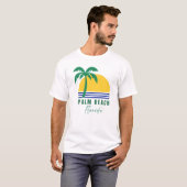 メンズ パームビーチ フロリダ Tシャツ (正面フル)