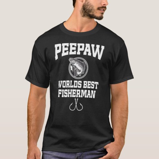 メンズ ピーポー 世界一の釣り師 Tシャツ (正面)