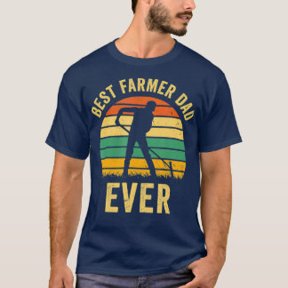 メンズ ファーム 農業 ヴィンテージ ファーム ラバー レトロな夕焼け- Tシャツ