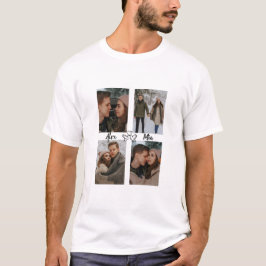 メンズ フォーエバーアス バレンタインシャツ カスタム写真 Tシャツ