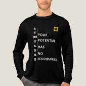メンズ フル袖Tシャツ - Limitless Vibe トライブレンドTシャツ (正面)