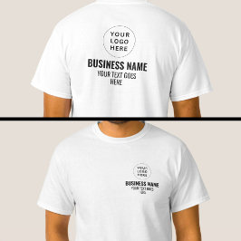 メンズ フロント+バックプリント ロゴ メンバー Tシャツ