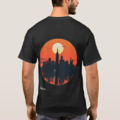 メンズ ベーシック ダークTシャツ Tシャツ (裏面)