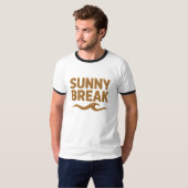 メンズ ベーシック リンガー Tシャツ (正面フル)