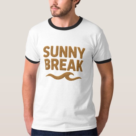メンズ ベーシック リンガー Tシャツ (正面)