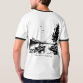 メンズ ベーシック リンガー Tシャツ (裏面フル)