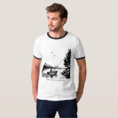 メンズ ベーシック リンガー Tシャツ (正面フル)