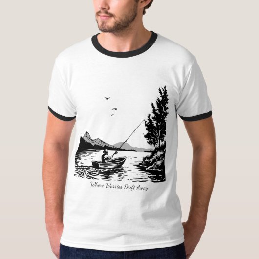 メンズ ベーシック リンガー Tシャツ (正面)