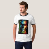 メンズ ベーシック リンガー Tシャツ (正面フル)