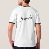 メンズ ベーシック リンガー Tシャツ (裏面フル)