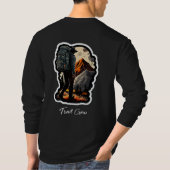 メンズ ベーシック 長袖Tシャツ Tシャツ (裏面)