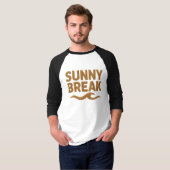 メンズ ベーシック 3/4 スリーブ ラグラン Tシャツ (正面フル)